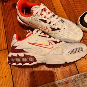 Nike Zoom womans White and Orange Sneakers